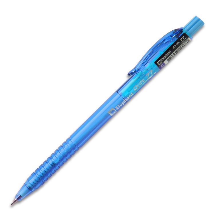 ปากกาลูกลื่น 0.7 mm. ตราช้าง Drift 77 สีน้ำเงิน