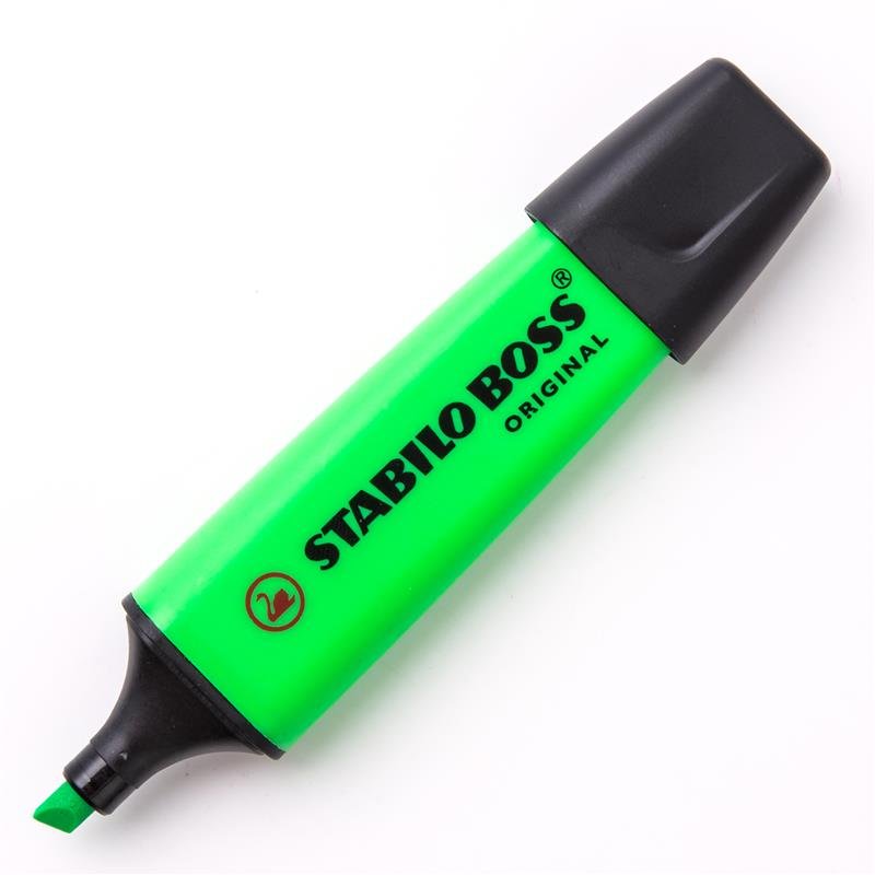 ปากกาสะท้อนแสง Stabilo boss สีเขียว(ด้าม)