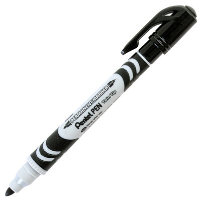 ปากกาเขียนผ้าCD Pentel 2 หัว (N65W) (แพ็ค10ด้าม)