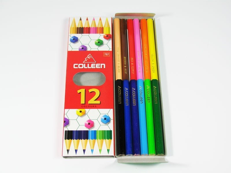 ดินสอสีไม้ 12สี ยาวColleen#787(แพ็ค12กล่อง)