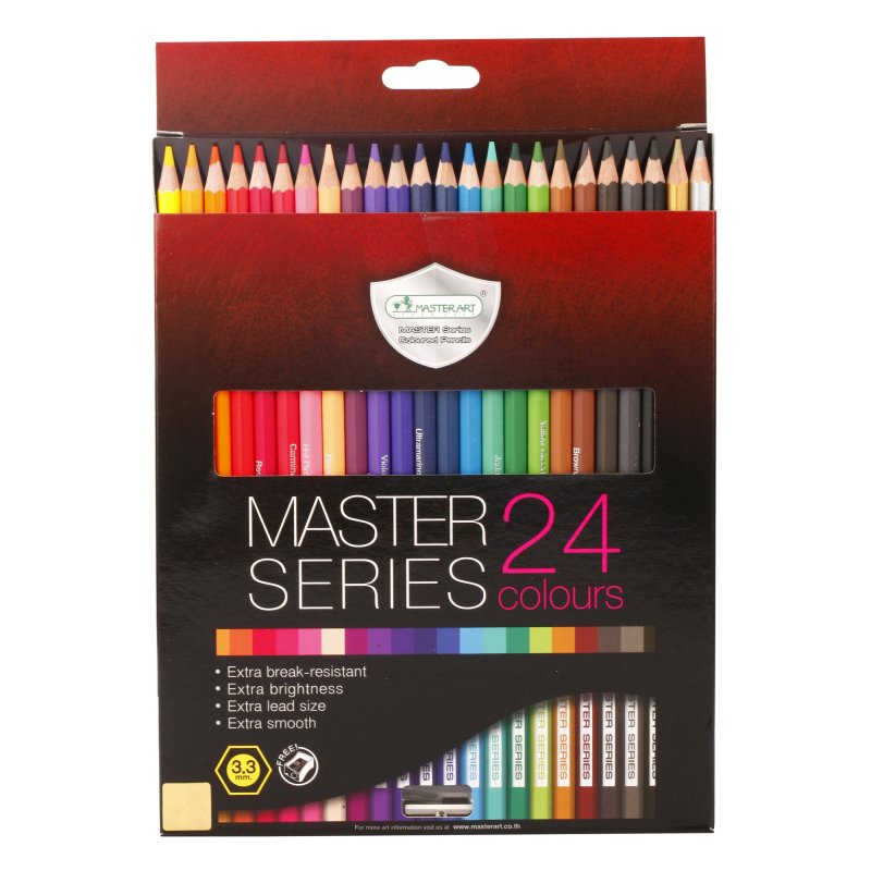 ดินสอสีไม้ 24 สี ยาวMasterArt