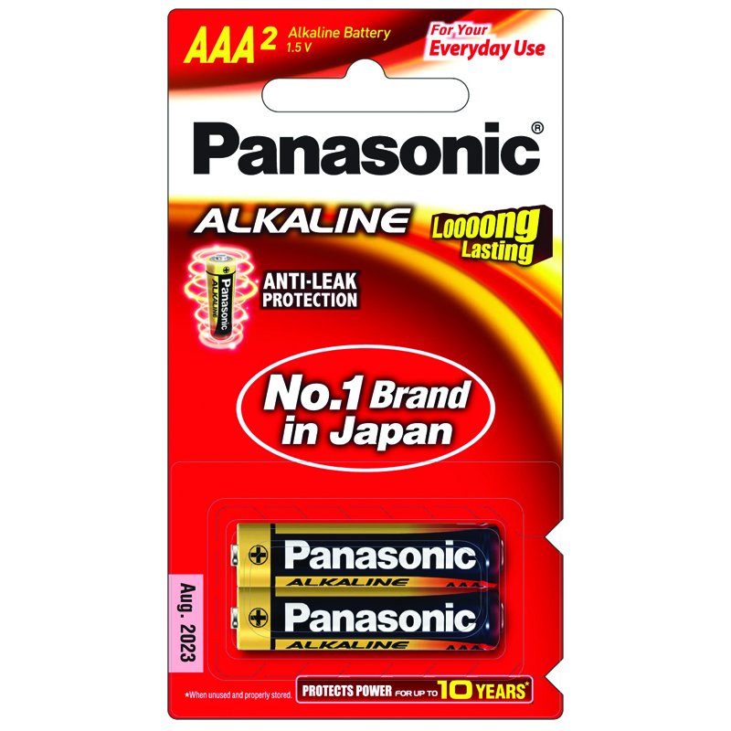 ถ่านอัลคาลาย Panasonic 3A 1.5V (แพ็ค2ก้อน)