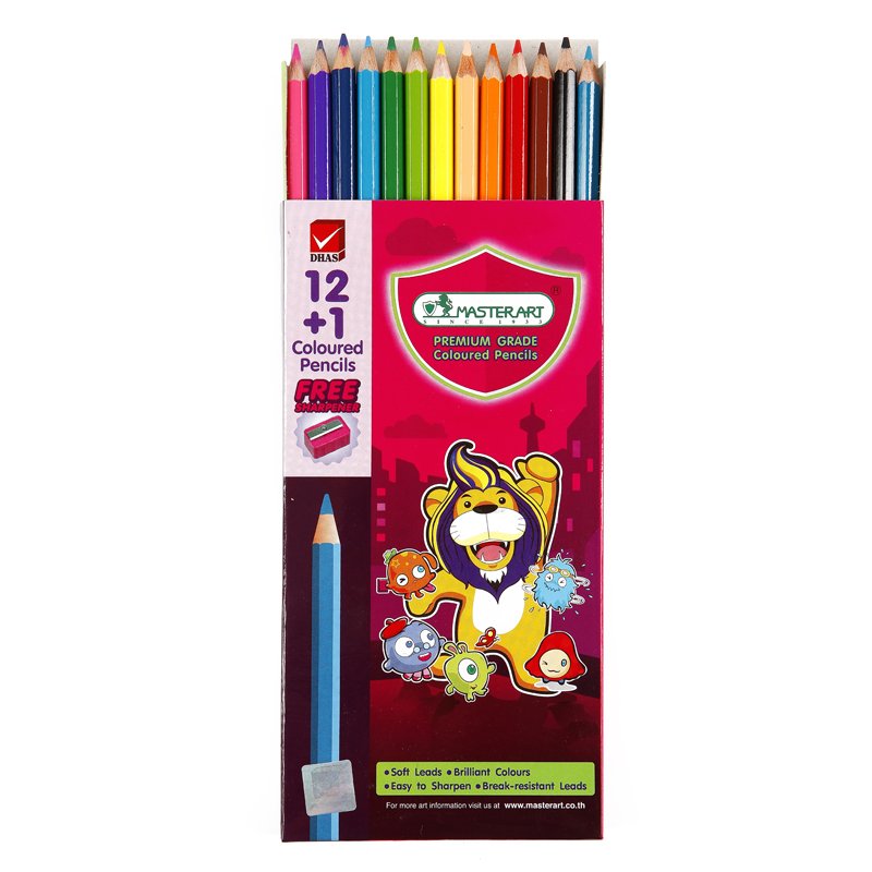 ดินสอสีไม้ 12 สี ยาวMasterArt(แพ็ค12กล่อง)