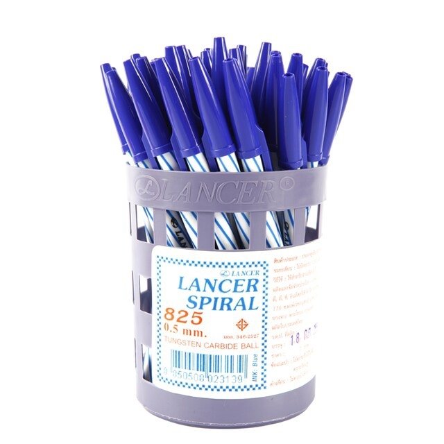 ปากกาลูกลื่น Lancer #825 0.5 สีน้ำเงิน(แพ็ค50ด้าม)