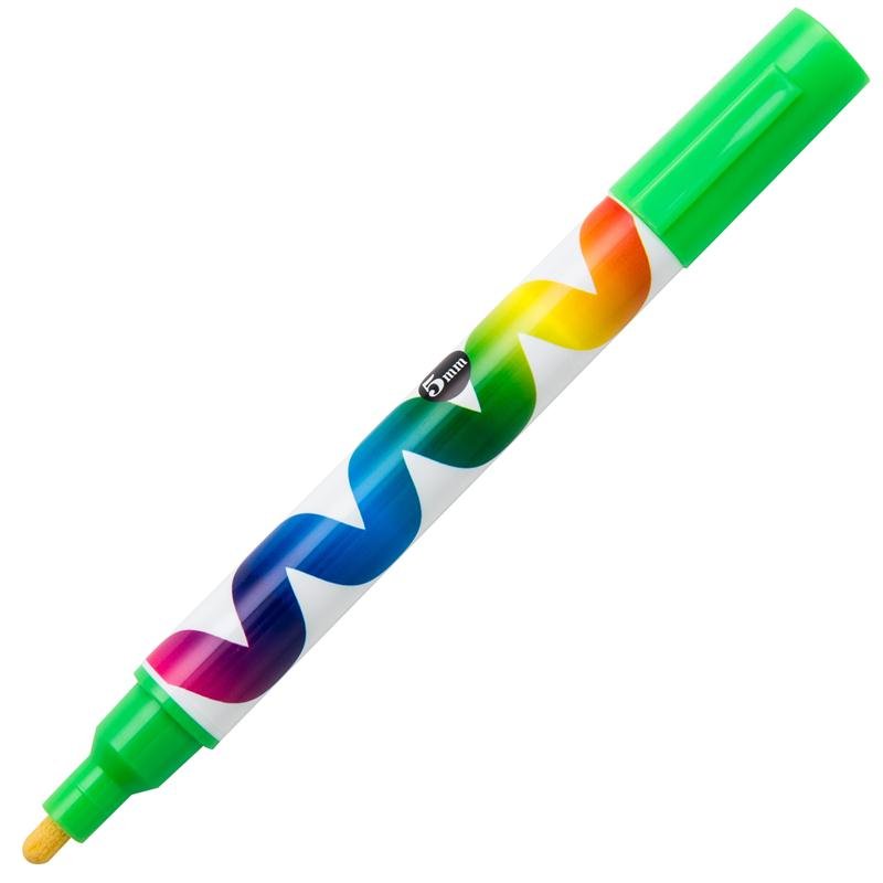 ปากกาชอล์คสีเขียว TEX713 (แพ็ค12ชิ้น)
