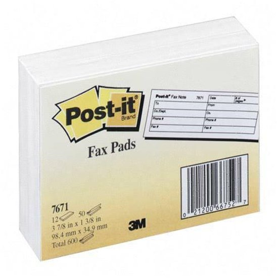 Post it Fax note #7671-2 (แพ็ค2ชิ้น)