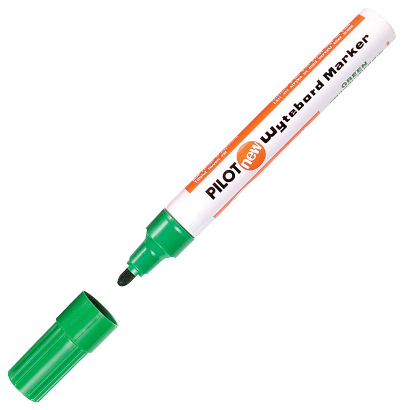 ปากกาไวท์บอร์ด Pilot หัวกลม สีเขียว (แพ็ค12ด้าม)