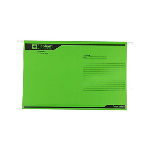 แฟ้มแขวน ตราช้าง No.925 สีเขียว (กล่อง5แพ็ค)